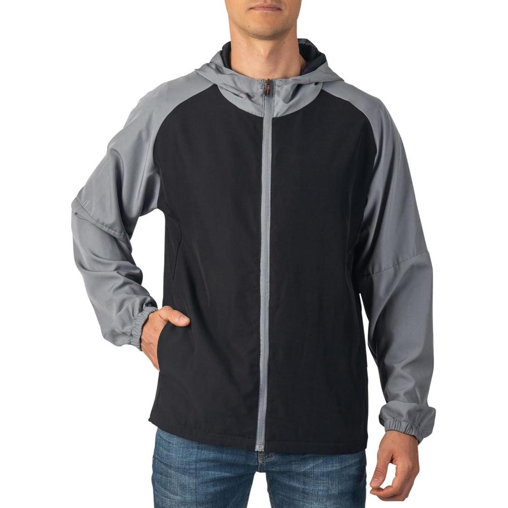 image:imageAlpine Swiss Cory Mens Light Windbreaker Jacket Packable Hooded Soft Coat Ideal for Travel Layering Everyday Outdoor ActivityBlack