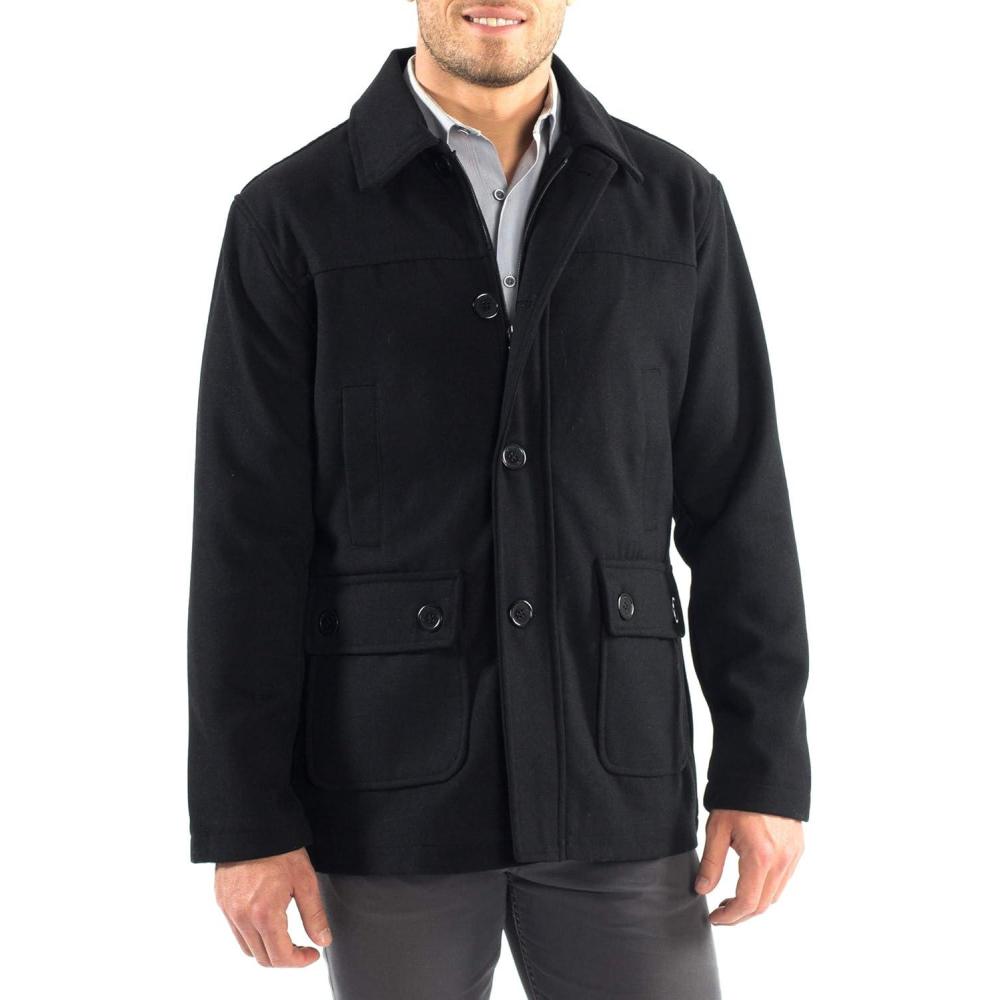 image:imageAlpine Swiss Wyatt Mens Classic Barn CoatBlack
