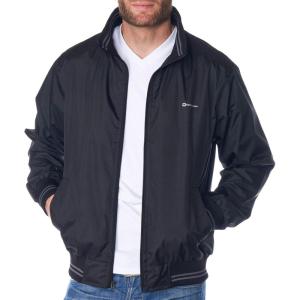 Alpine Swiss Alvin Mens Lightweight Bomber Jacket Casual Windbreaker Varsity Style Coat Versatile Stylish Everyday Outerwear(Black Gray)