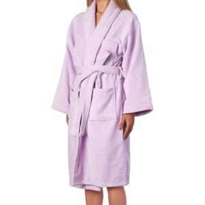 Alpine Swiss Blair Womens Cotton Terry Cloth Bathrobe Shawl Collar Velour Spa Robe(Lilac)