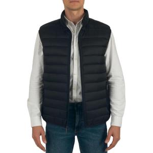 Alpine Swiss Clark Mens Puffer Vest Down Alternative Water Resistant Packable Outerwear Zip Up Pockets Warm Versatile Layer(Black)