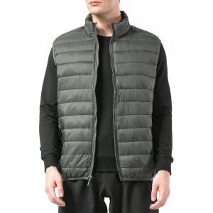 Alpine Swiss Clark Mens Puffer Vest Down Alternative Water Resistant Packable Outerwear Zip Up Pockets Warm Versatile Layer(Olive)