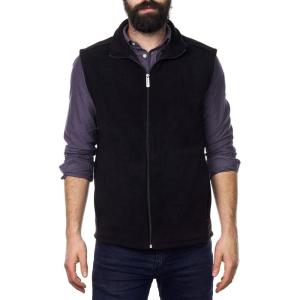 Alpine Swiss Ethan Mens Lightweight Full Zip Up Fleece Vest(Black)