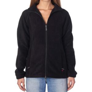 Alpine Swiss Jane Womens Full Zip Soft Polar Fleece Jacket(Black)