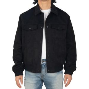 Alpine Swiss Men’s Blake Vegan Suede Bomber Jacket – Lightweight Slim Fit Casual Softshell Coat with 5 Pockets(Black)