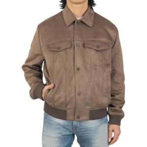 Alpine Swiss Men’s Blake Vegan Suede Bomber Jacket – Lightweight Slim Fit Casual Softshell Coat with 5 Pockets(Earthstone)