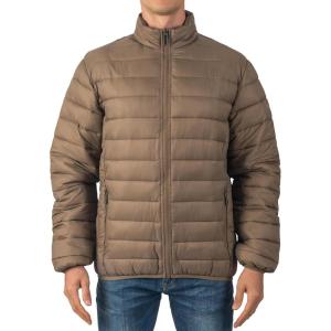 Alpine Swiss Niko Mens Puffer Jacket Down Alternate Insulated Coat Packable Water-Resistant Windproof Outerwear Zip Pockets(Taupe)