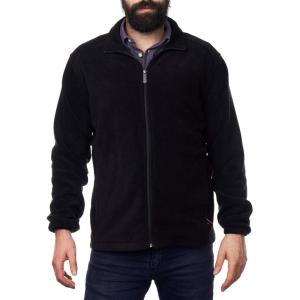 Alpine Swiss Trent Mens Full Zip Up Fleece Jacket(Black)