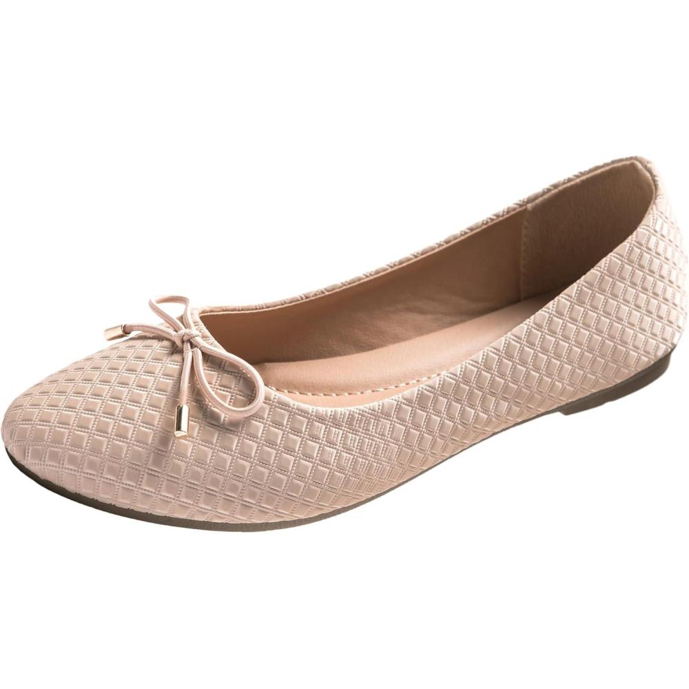 image:imageAlpine Swiss Claire Womens Ballet Flats Classic Round Toe Slip on Comfortable Flat ShoesChampagne Pink