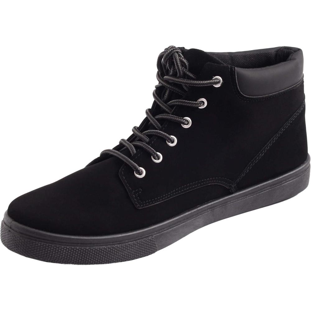 image:imageAlpine Swiss Keith Mens High Top Fashion Sneakers Lace up Casual BootsBlack