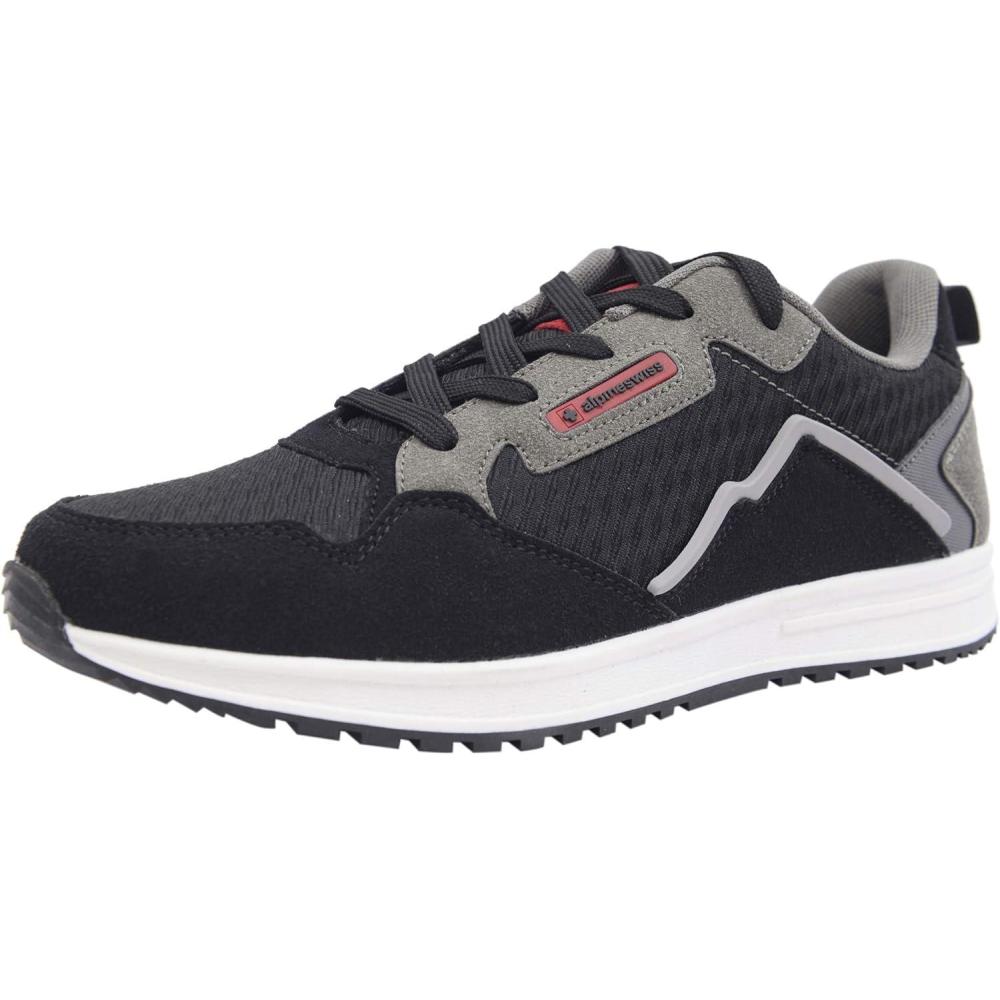 image:imageAlpine Swiss Kurt Mens Classic Retro Sneakers Casual Walking Tennis ShoesBlack