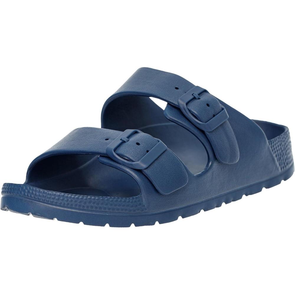 image:imageAlpine Swiss Mens Double Strap Slide Sandals EVA Flat Casual Comfortable ShoesBlue