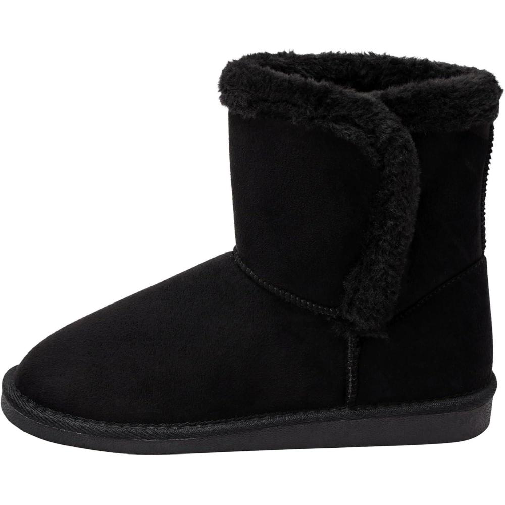 image:imageAlpine Swiss Mindy Womens Winter Boots  Short Faux Shearling Boot  Warm Comfortable Micro Suede  AntiSlip Sole  Stylish Fall amp Winter FootwearBlack