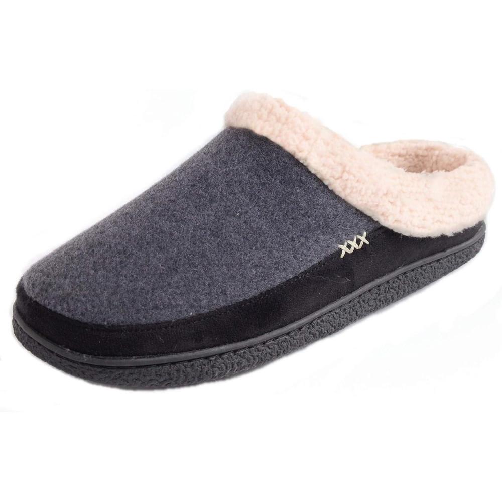 image:imageAlpine Swiss Paul Mens Memory Foam Fleece Clog Slippers House ShoesGrey