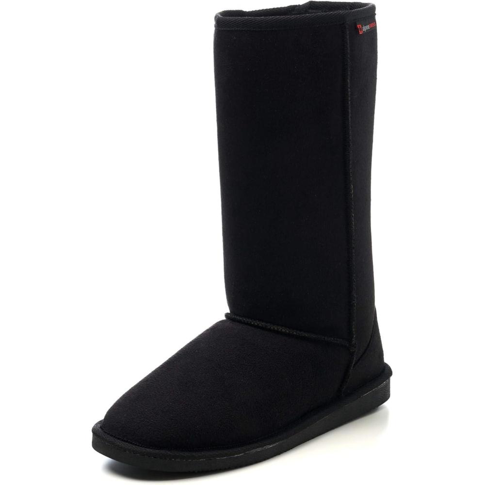 image:imageAlpine Swiss Womens MidCalf Winter Boots 11 Faux Shearling Aussie Style Suede Look Warm Stylish Cold Weather BootsBlack