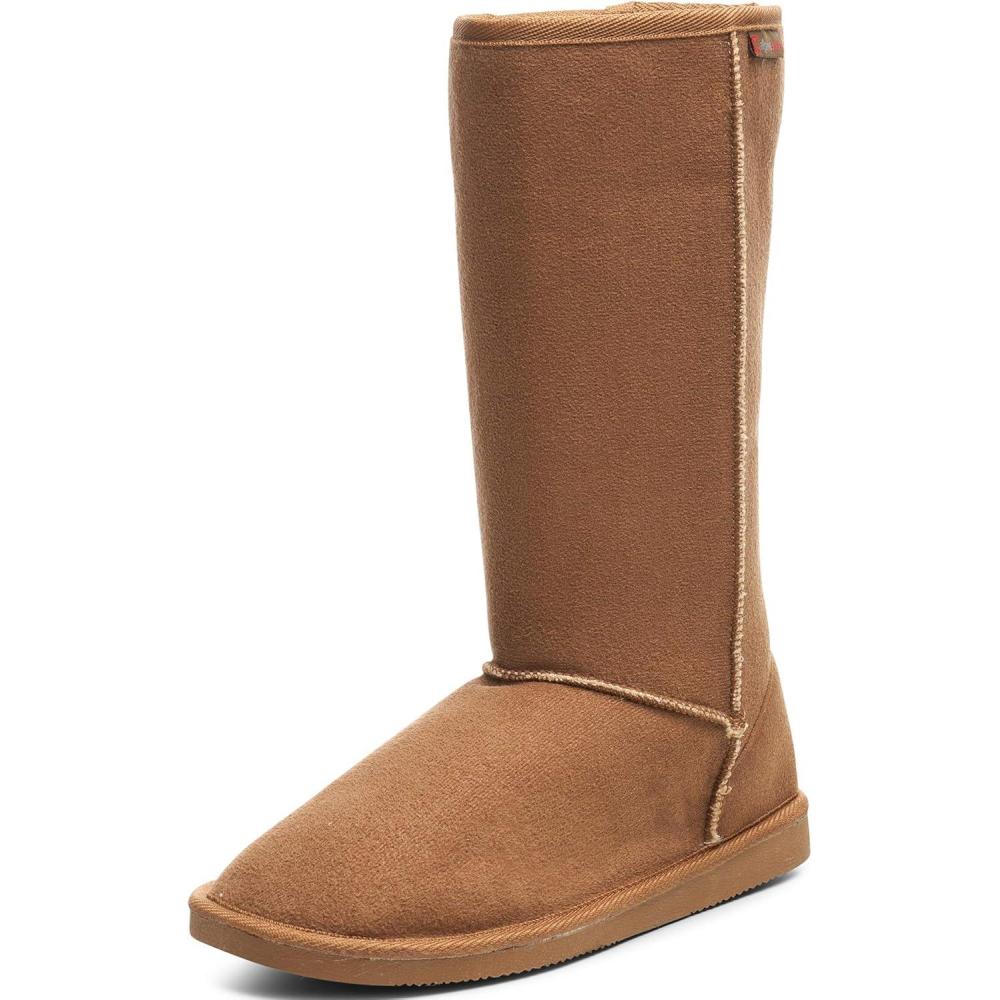 image:imageAlpine Swiss Womens MidCalf Winter Boots 11 Faux Shearling Aussie Style Suede Look Warm Stylish Cold Weather BootsChestnut