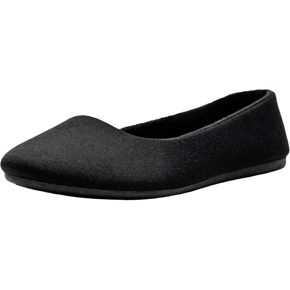 image:imageAlpine Swiss Womens Pierina Round Toe Ballet FlatsJersey Black