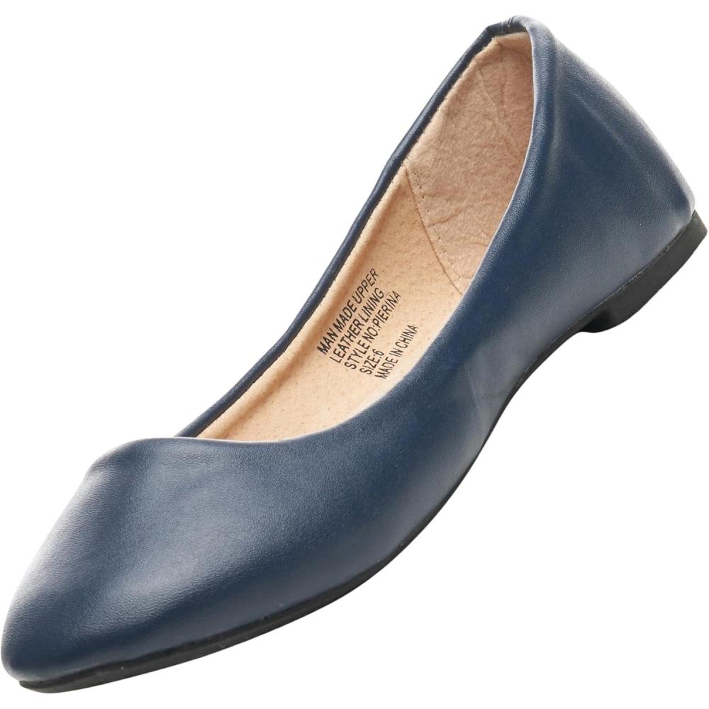 image:imageAlpine Swiss Womens Pierina Round Toe Ballet FlatsNavy