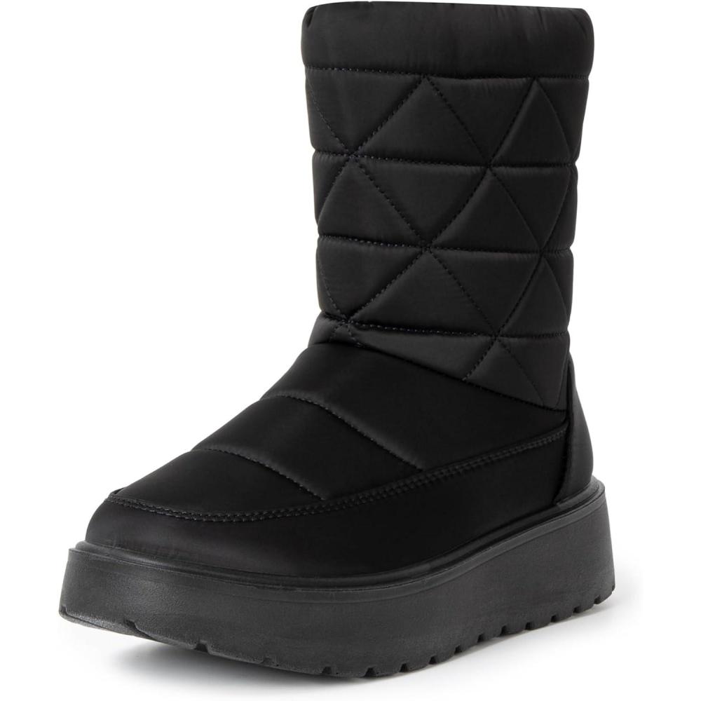 image:imageAlpine Swiss Zoey Womens Winter Boots  Waterproof Snow Booties  Faux Fur Lined Warm Cozy Comfortable  AntiSlip Sole  Stylish Outdoor ShoesBlack