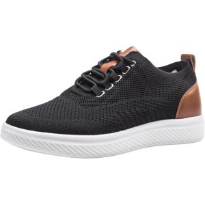 Alpine Swiss Brad Men’s Lightweight Dress Sneakers – Breathable Mesh Oxford Shoes for Business Casual & Everyday Comfort with Cushioned Sole(Black)