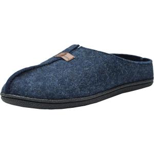 Alpine Swiss Bruce Mens Felt Faux Wool Clog Slippers Comfortable Slip On House Shoes(Navy)