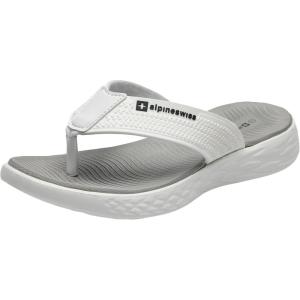 Alpine Swiss Katie Womens Flip Flops | Comfortable Outdoor Walking Thong Sandals | Flip Flops for Womens Everyday Wear | Anti-Slip Shock-Absorbing Sole Cushioned Footbed | Water-Resistant Beach Shoes(Grey)