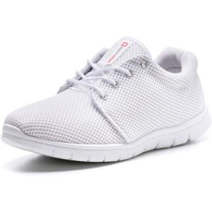 Alpine Swiss Kilian Men’s Walking Shoes | Breathable Mesh Running Shoes | Lightweight Fashion Sneakers | Athletic Tennis Trainers(White)