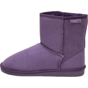 Alpine Swiss Laura Women’s Short Winter Boots | Faux Suede Sherpa Lined Ankle Boots | Warm Comfortable Anti-Slip Sole | Stylish Fall Winter Shoes(Purple)