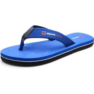 Alpine Swiss Mens Flip Flops | Lightweight Thong Sandals | Beach Sandals with EVA Sole for Comfort | Stylish Durable Flip Flops for Men Perfect for Casual Wear, Pool, and Outdoor Activities(Royal Blue)