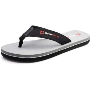 Alpine Swiss Mens Flip Flops | Lightweight Thong Sandals | Beach Sandals with EVA Sole for Comfort | Stylish Durable Flip Flops for Men Perfect for Casual Wear, Pool, and Outdoor Activities(Koala Gray)