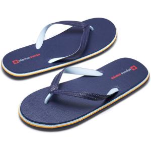 Alpine Swiss Men’s Flip Flops | Ultra-light Thin EVA foam Sandals for Beach Pool Everyday Wear | Simple Flexible Flip Flops for Men(Navy)