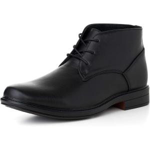 Alpine Swiss Mens Leather Lined Dressy Ankle Boots(Black)