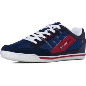 Alpine Swiss Men’s Retro Sneakers | Euro Vintage Inspired Low Top Shoes with Suede Trim | Stefan Fashion Sneakers | Streetwear Casual Tennis Shoes(Navy)