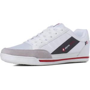 Alpine Swiss Men’s Retro Sneakers | Euro Vintage Inspired Low Top Shoes with Suede Trim | Stefan Fashion Sneakers | Streetwear Casual Tennis Shoes(White)