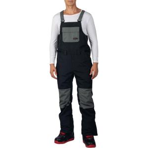 Alpine Swiss Mens Snow Bib 10K Waterproof Ski Overalls Insulated Snowboard Pants Windproof Breathable Outdoor Winter Sports(Black)