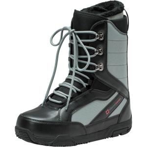Alpine Swiss Men’s Snowboard Boots | Waterproof, Custom-Fit Liner, Medium Flex for All-Mountain Riding, Winter Snow Boots(Gray)