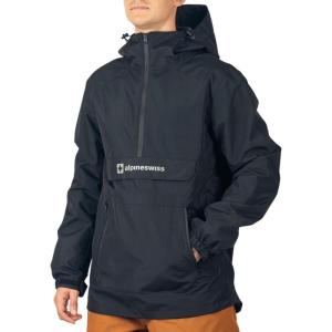Alpine Swiss Mens Snowboard Jacket 10K Waterproof Hooded Ski Shell Anorak Breathable Windproof Pullover Winter Sport Coat(Black)