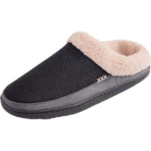 Alpine Swiss Paul Mens Memory Foam Fleece Clog Slippers House Shoes(Black)