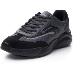 Alpine Swiss Stuart Mens Chunky Fashion Sneakers(Black)