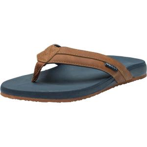 Alpine Swiss Trey Mens Flip Flops | Cushioned Thong Beach Sandals for Men | Non-Slip Soles Mens Shoes Everyday Wear | Arch Support & Heel Cupping | Durable Treaded Sole | Faux Leather Strap Sandals(Tan)