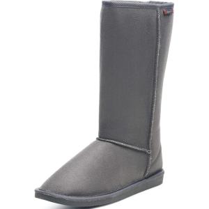 Alpine Swiss Women’s Mid-Calf Winter Boots 11” Faux Shearling Aussie Style Suede Look Warm Stylish Cold Weather Boots(Grey)