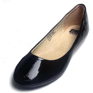 Alpine Swiss Womens Pierina Round Toe Ballet Flats(Black Patent)