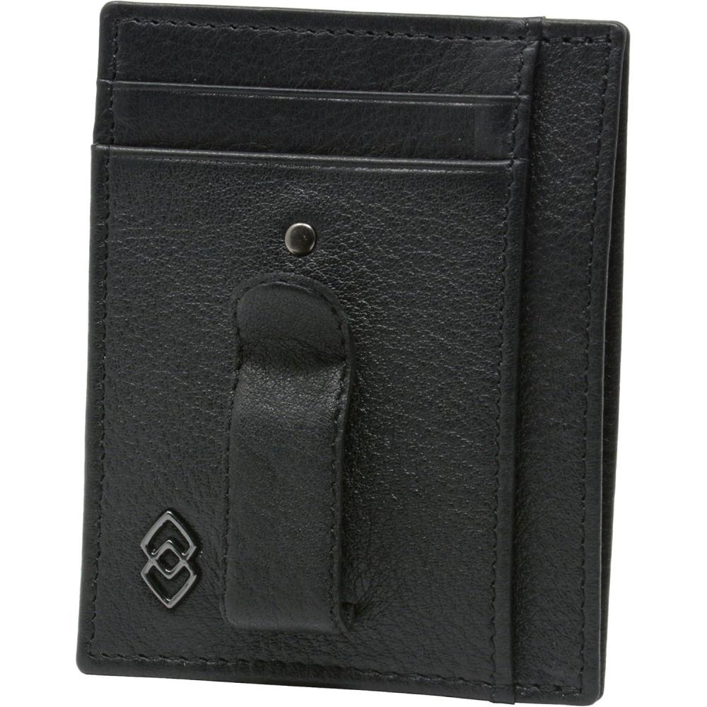 image:imageAlpine Swiss Double Diamond Mens RFID Money Clip Front Pocket Wallet BlackBlack