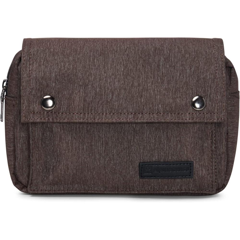 image:imageAlpine Swiss Fanny Pack Waist Bag Adjustable Belt Strap Crossbody Sling Bum Bag BlackBrown