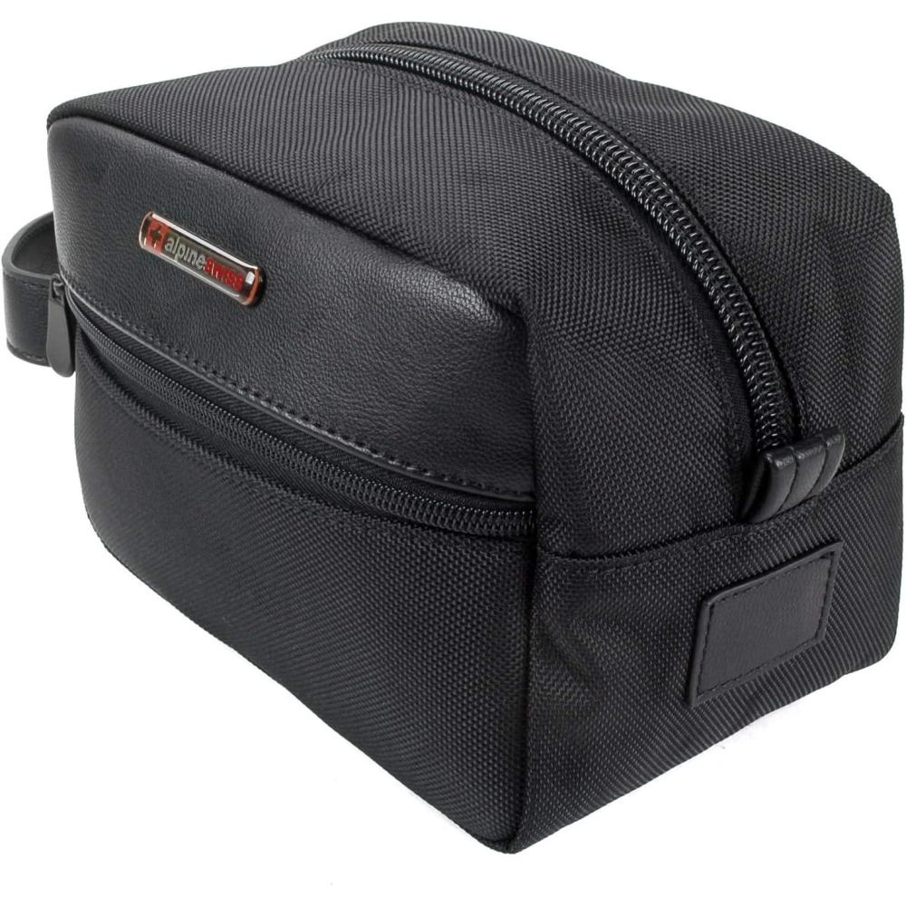 image:imageAlpine Swiss Hudson Travel Toiletry Bag Shaving Dopp Kit CaseBlack
