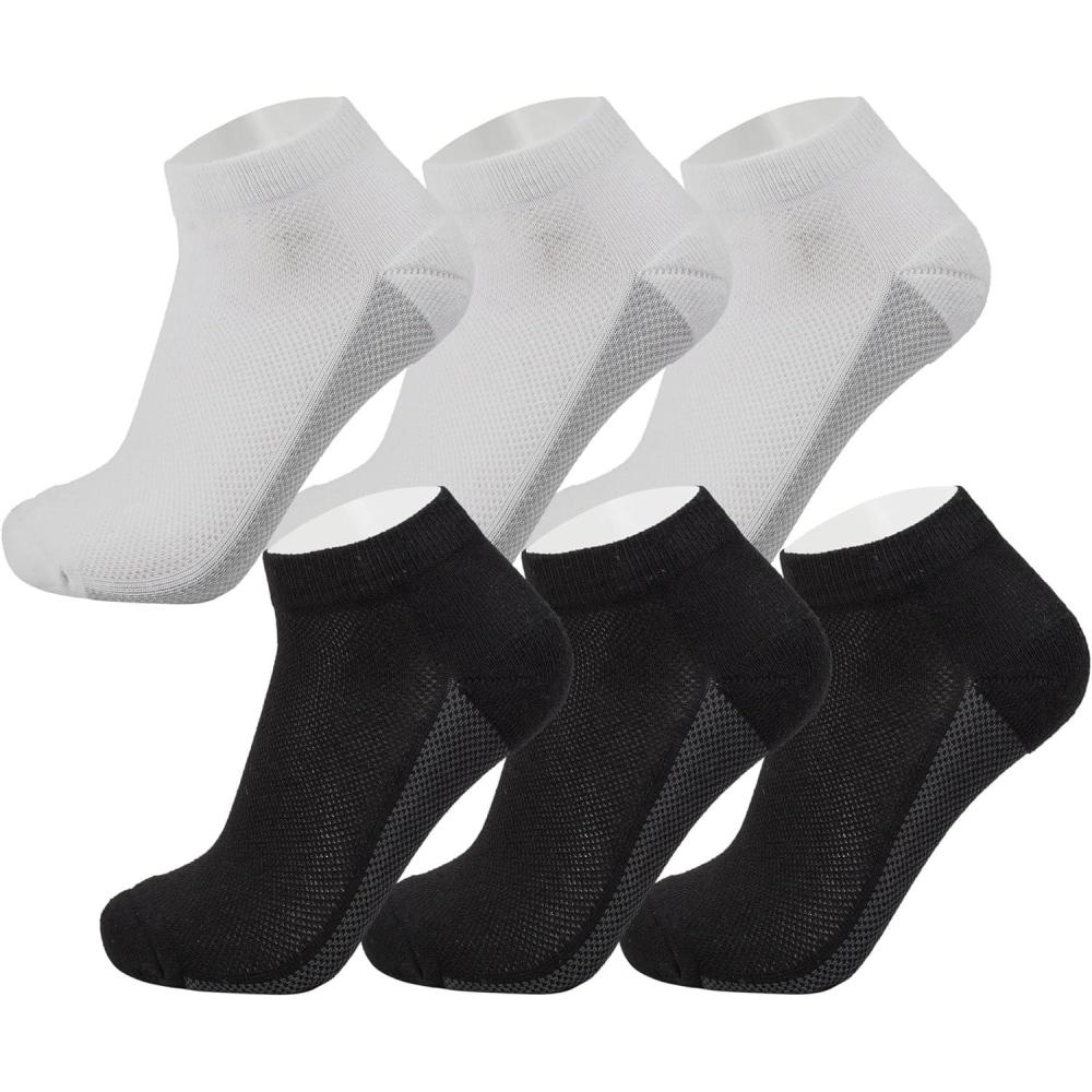image:imageAlpine Swiss Mens Athletic Performance Low Cut Ankle Socks Breathable Cotton Multipack Socks6 Pack Mix