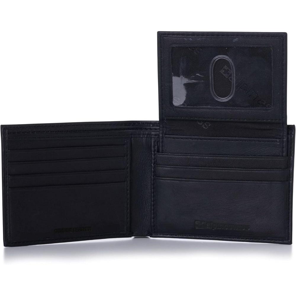 image:imageAlpine Swiss Mens Commuter Bifold Wallet Genuine Leather Comes in Gift BagPasscase Bifold