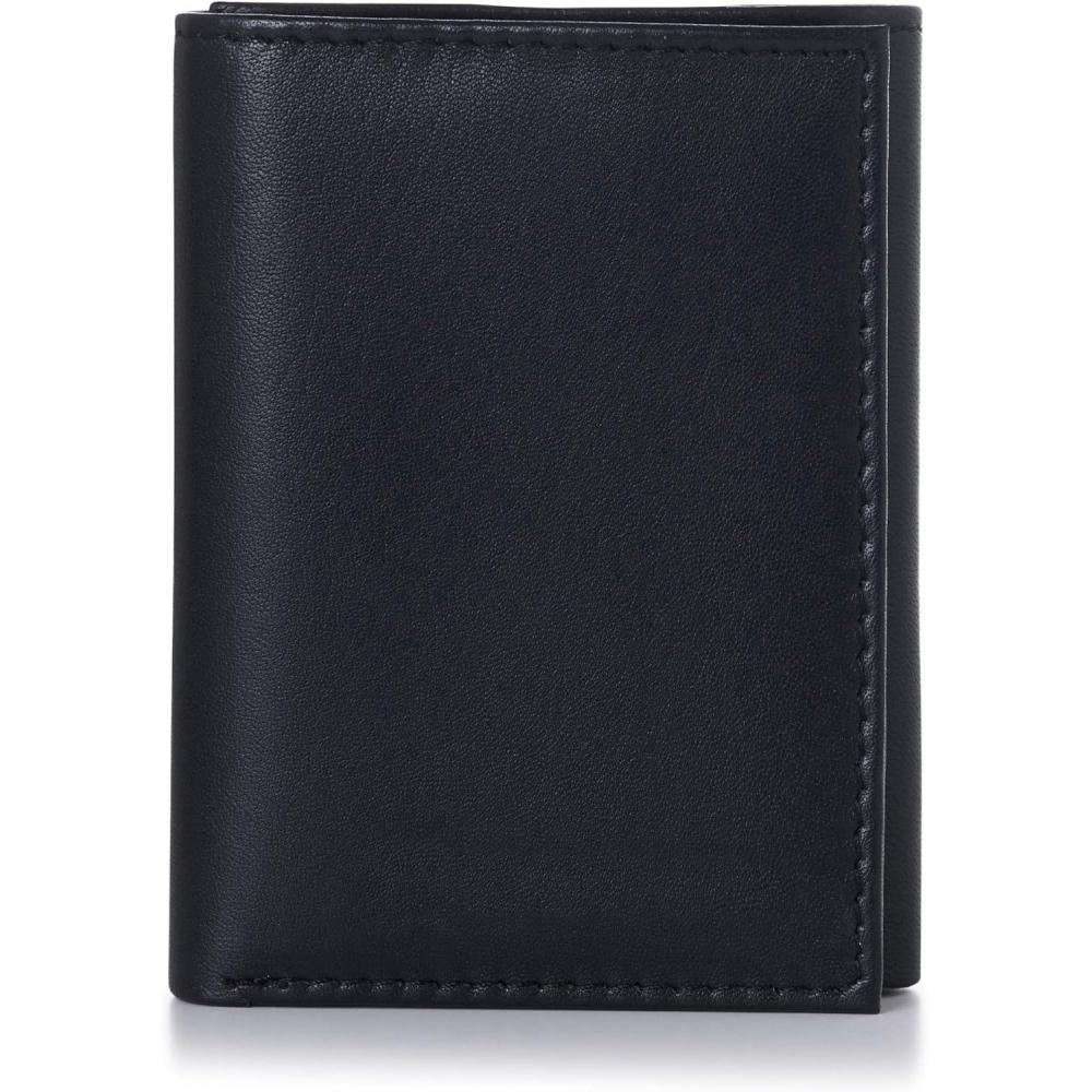 image:imageAlpine Swiss Mens Commuter Bifold Wallet Genuine Leather Comes in Gift BagTrifold