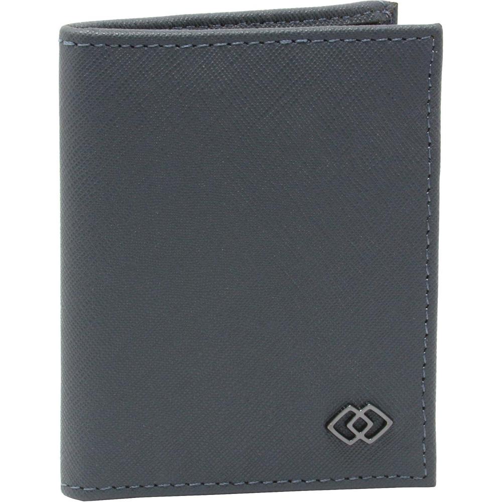 image:imageAlpine Swiss Mens RFID Wallet Slim Minimalist Card Case Genuine Leather Front Pocket Wallet for Business or Credit Cards BlackCrosshatch Gray