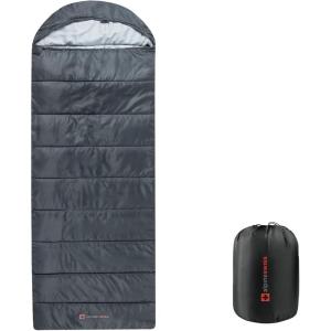 Alpine Swiss 0°C (32°F) Sleeping Bag Lightweight Waterproof with Compression Sack Adults All Seasons Camping Hiking Backpacking Travel Outdoor Indoor(Gray)
